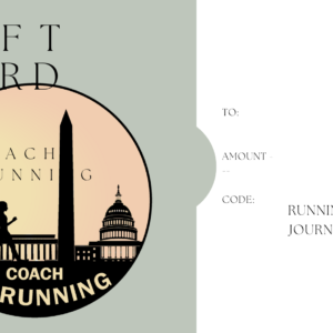 A gift card with the washington monument and capitol building in the background.
